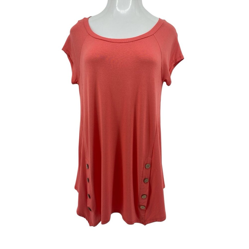 NWT Emerald Tunic Dress Size L Button Embellishment
